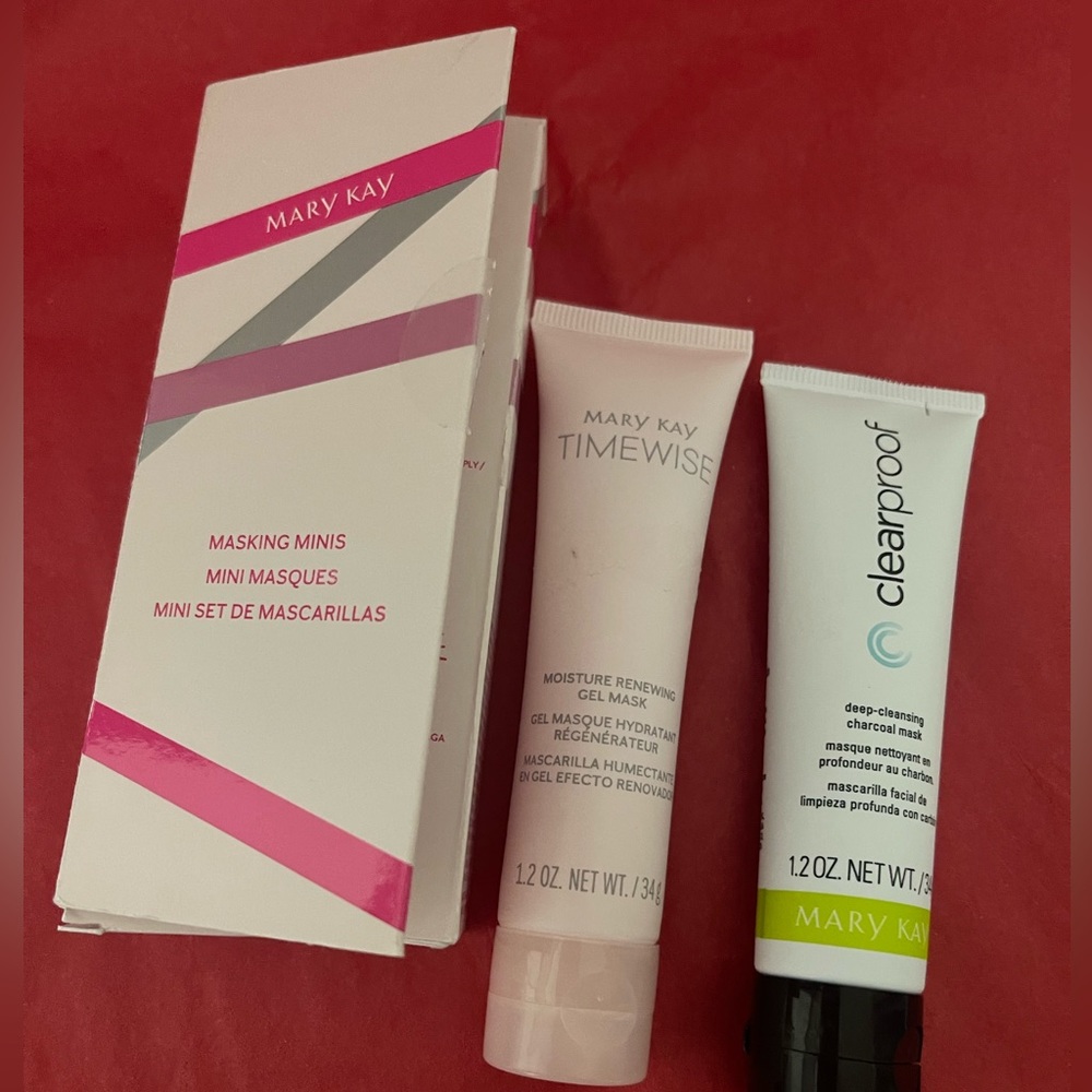 MARY KAY LIMITED EDITION MASKING MINIS CHARCOAL MASK, MOISTURE RENEWING GEL MASK